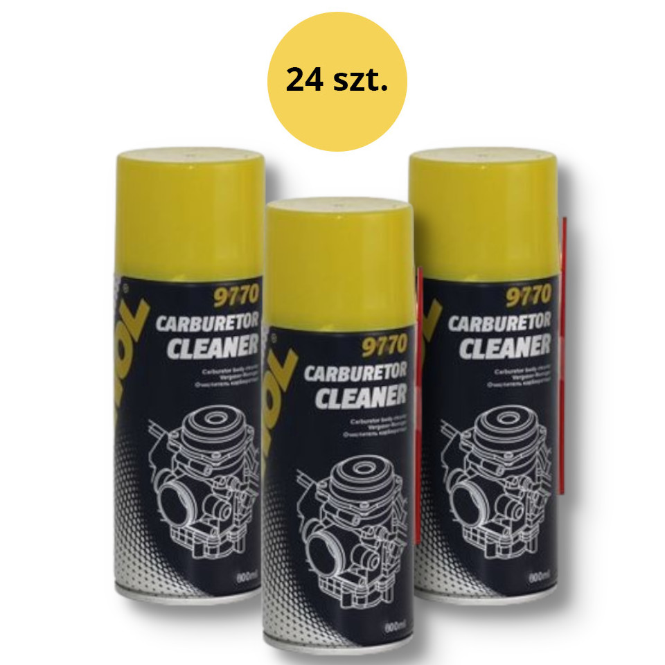 MANNOL CARBURETOR CLEANER sprej na čištění karburátoru 600 ML (9770) (24) karton 24 kusů (set) (MANNOL CARBURETOR CLEANER sprej na čištění)